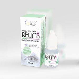КАПЛИ ГЛАЗНЫЕ RELINS С ДЕКСПАНТЕНОЛОМ 2% И ГИАЛУРОНОВОЙ КИСЛОТОЙ 0,15%
